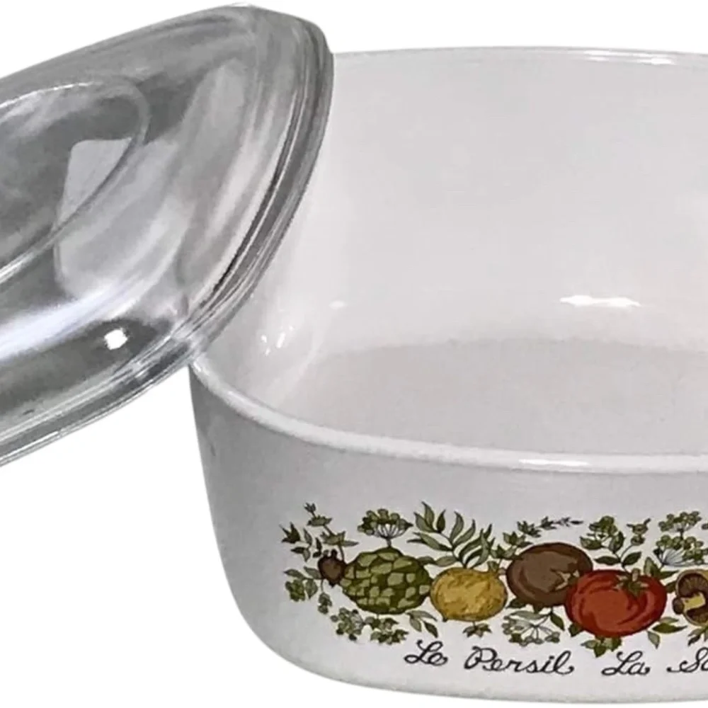 Corningware Le Persil La Sauge Spice of Life Bake‎ Dish W/ Pyrex Lid